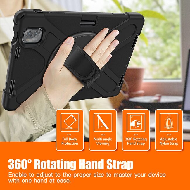 Pachet 360: Husa cu folie integrata Xiaomi Pad 5 Shockproof Armor, negru