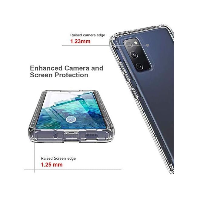 Pachet 360: Husa cu folie integrata pentru Samsung Galaxy S20 FE 360 Full Cover (fata+spate), clear