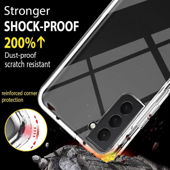Pachet 360: Husa cu folie integrata pentru Samsung Galaxy S22 Full Cover (fata+spate), clear