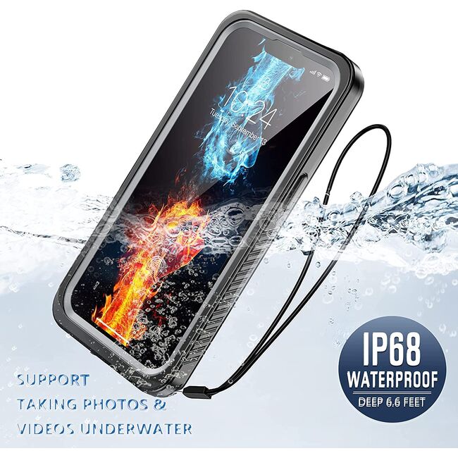 Pachet 360: Husa cu folie integrata iPhone 13 ShockProof Dust-Water Proof Full Body, negru
