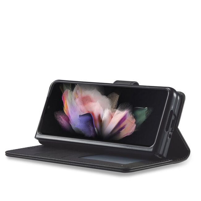 Husa pentru Samsung Galaxy Z Fold 4 Wallet tip carte, negru