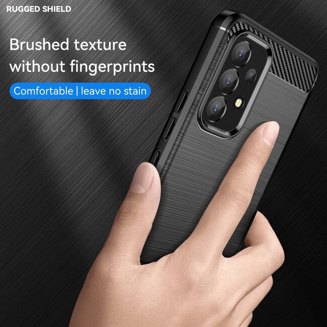 Husa pentru Samsung Galaxy A53 Carbon Flexible TPU (negru)