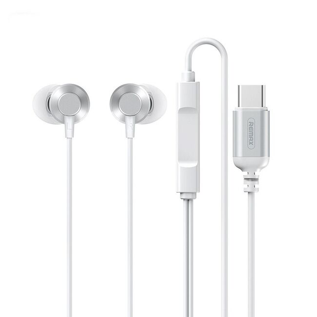 Casti In-Ear Remax Metal Wired 512A, Cu Microfon, USB Type-C, silver