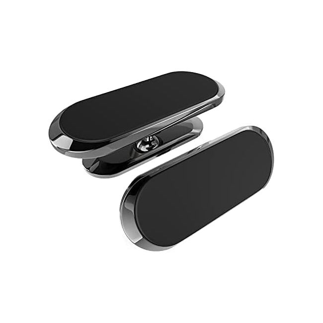 Suport universal pentru telefon G2 magnetic cu rotire 360, negru-argintiu
