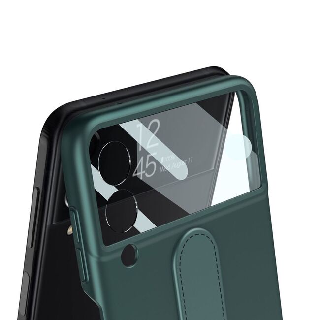 Husa pentru Samsung Galaxy Z Flip 4 anti shock cu inel si protectie camera, sky blue