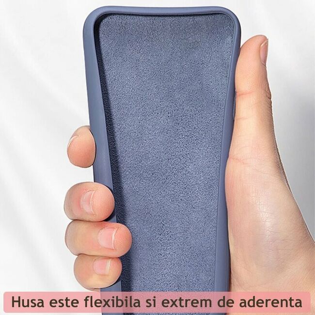 Husa iphone 13 din silicon moale, techsuit soft edge - denim blue