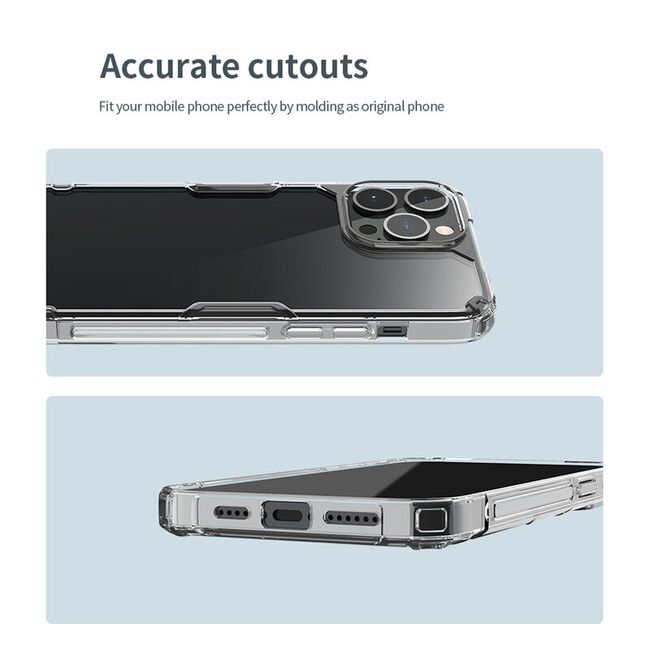 Husa iphone 13 pro, nature tpu pro case, nillkin - transparent