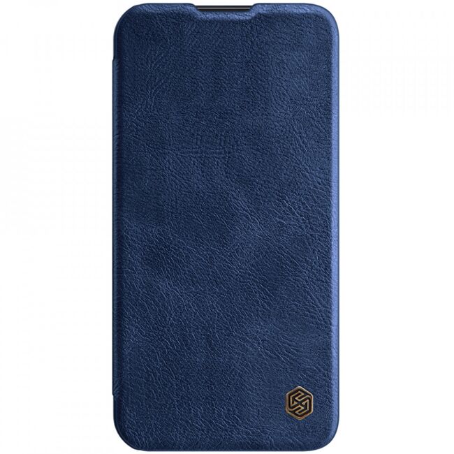 Husa iphone 13 pro max, qin leather pro case, nillkin - albastru