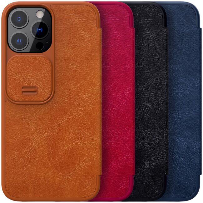Husa iphone 13 pro max, qin leather pro case, nillkin - maro