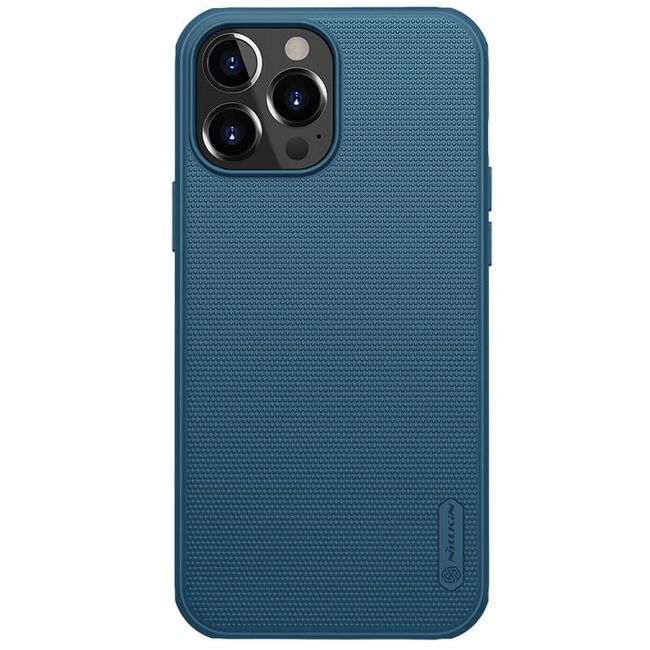 Husa iphone 13 pro max, super frosted shield, nillkin - albastru