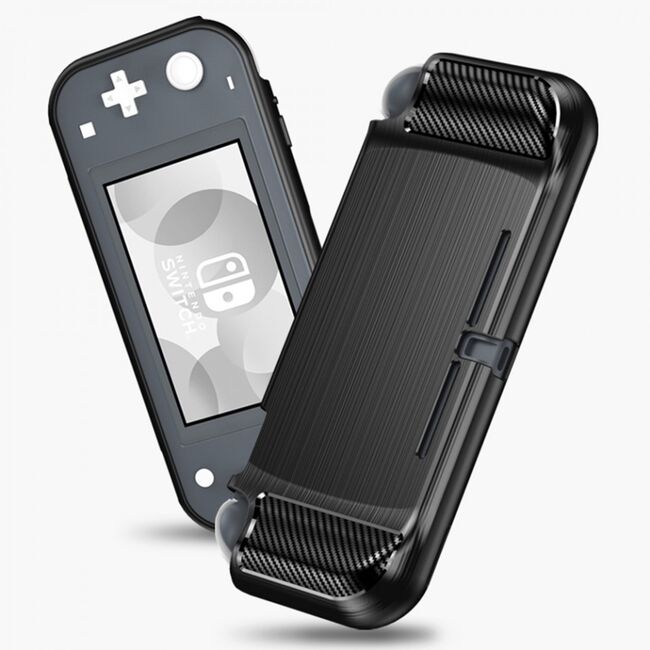 Husa Nintendo Switch Lite Carbon Silicone, negru