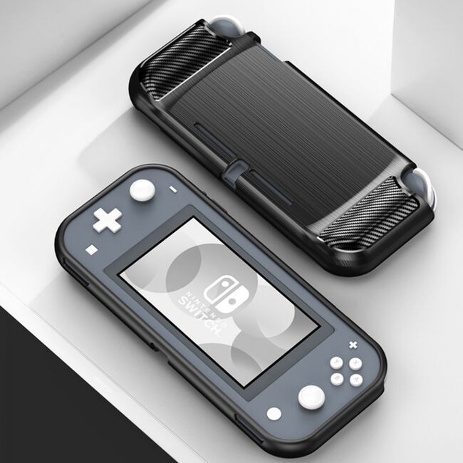 Husa Nintendo Switch Lite Carbon Silicone, negru