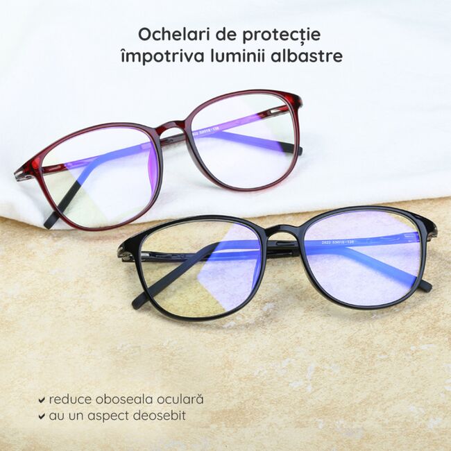 Ochelari pentru calculator unisex protectie lumina albastra, techsuit (f2822) - wine red