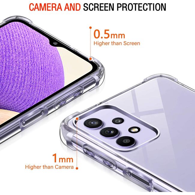 Husa pentru Samsung Galaxy A23 5G sau 4G Anti-Shock 1.5mm, transparent