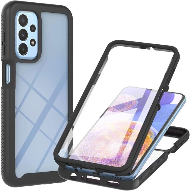 Pachet 360: Husa cu folie integrata Samsung Galaxy A23 4G, 5G Defense 360 - negru