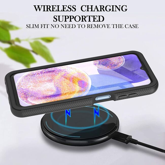 Pachet 360: Husa cu folie integrata Samsung Galaxy A23 4G, 5G Defense 360 - negru