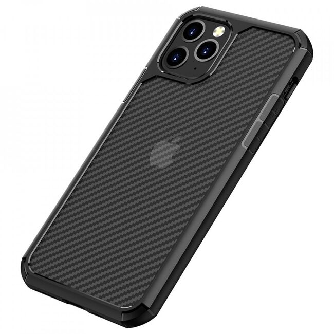 Husa iphone 11 pro max, carbonfuse, techsuit - negru