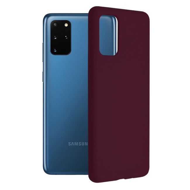 Husa samsung galaxy s20 plus din silicon moale, techsuit soft edge - plum violet