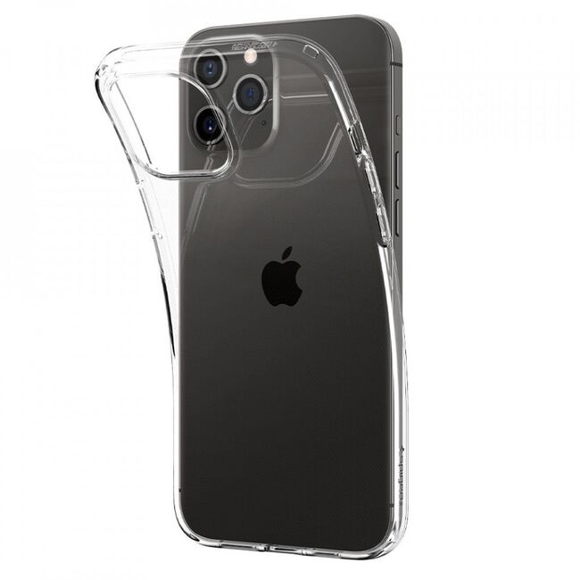 Husa iphone 12 pro max, liquid crystal spigen - clear