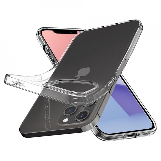 Husa iphone 12 pro max, liquid crystal spigen - clear
