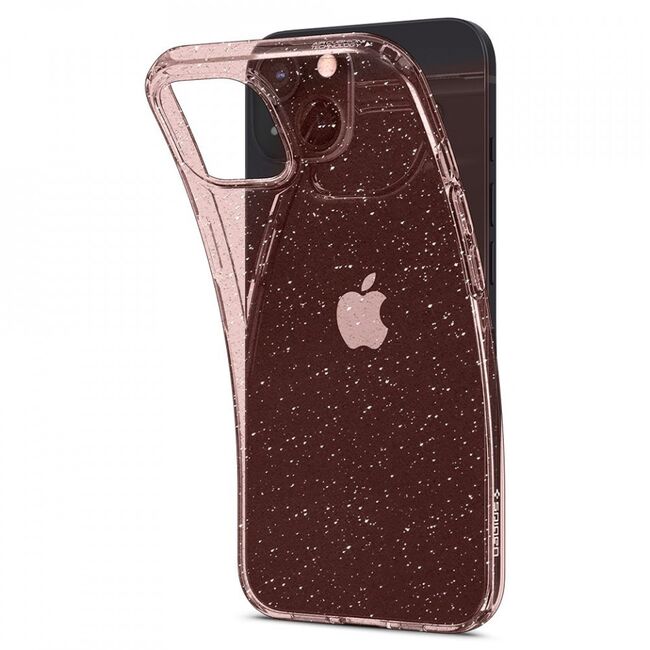 Husa iphone 13 mini, spigen liquid crystal - glitter rose