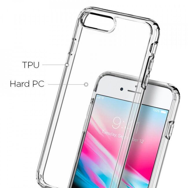 Husa iphone 7 plus / 8 plus, ultra hybrid spigen - clear
