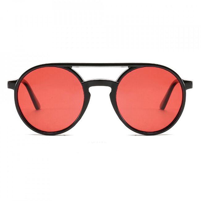 Ochelari de soare rotunzi unisex Techsuit, JB3851-C5, rosu
