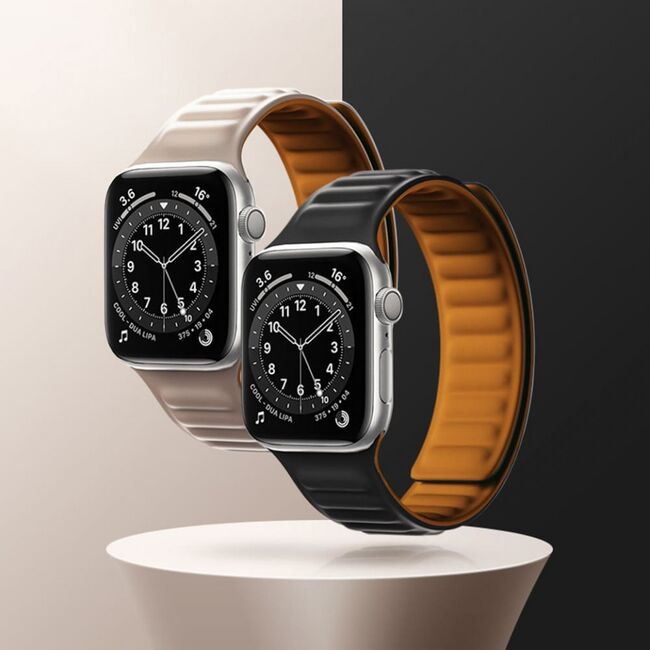 Curea Apple Watch 1 / 2 / 3 / 4 / 5 / 6 / 7 / 8 / SE / Ultra (42 mm / 44 mm / 45 mm / 49 mm) pentru barbati Techsuit, portocaliu, W035