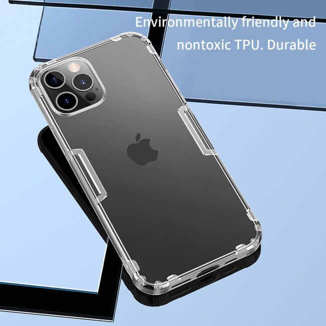 Husa iphone 12 pro max, nature tpu, nillkin - transparent