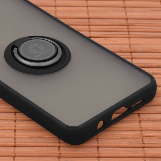 Husa iphone 12 pro max cu inel, techsuit glinth - negru