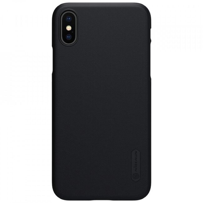 Husa iphone x / xs, super frosted shield, nillkin - negru