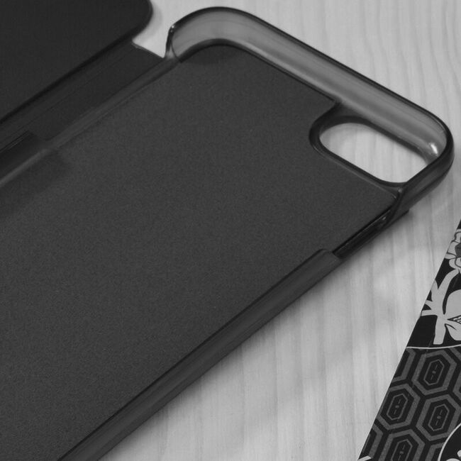 Husa iPhone 7 Eco Leather View Flip Tip Carte - Negru