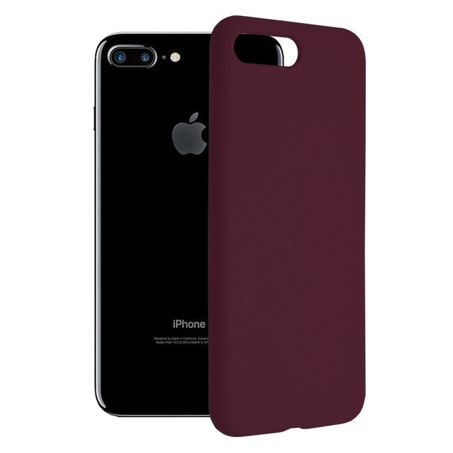 Husa iphone 7 plus / 8 plus din silicon moale, techsuit soft edge - mov