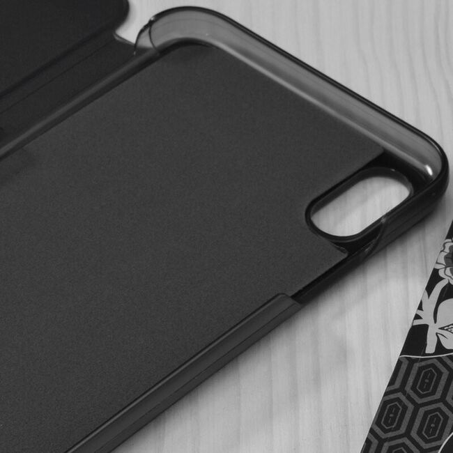 Husa iPhone X, iPhone 10 Eco Leather View Flip Tip Carte - Negru