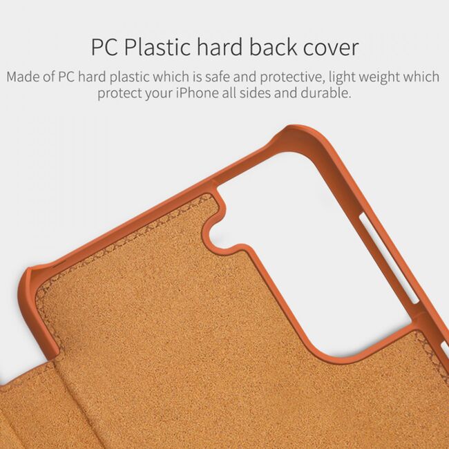 Husa samsung galaxy s21 plus, qin leather case, nillkin - rosu