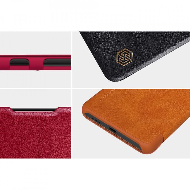 Husa samsung galaxy s21 plus, qin leather case, nillkin - rosu