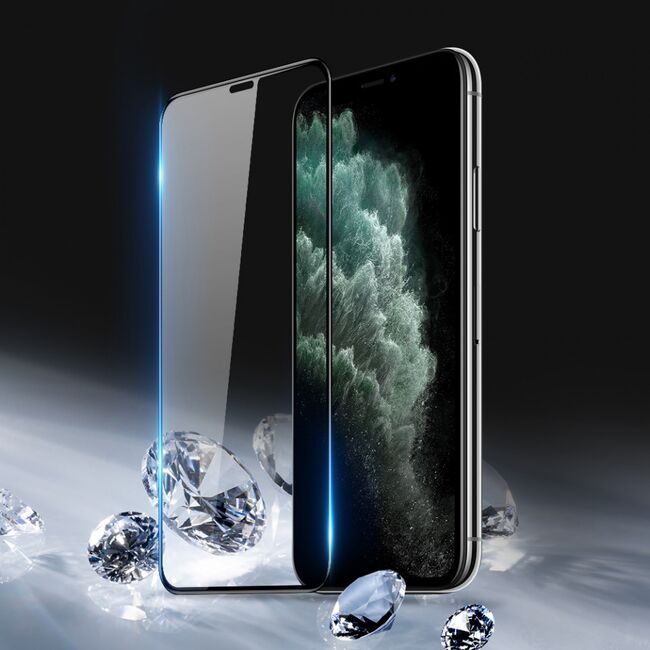 Folie iphone xs max / 11 pro max din sticla securizata, dux ducis - negru