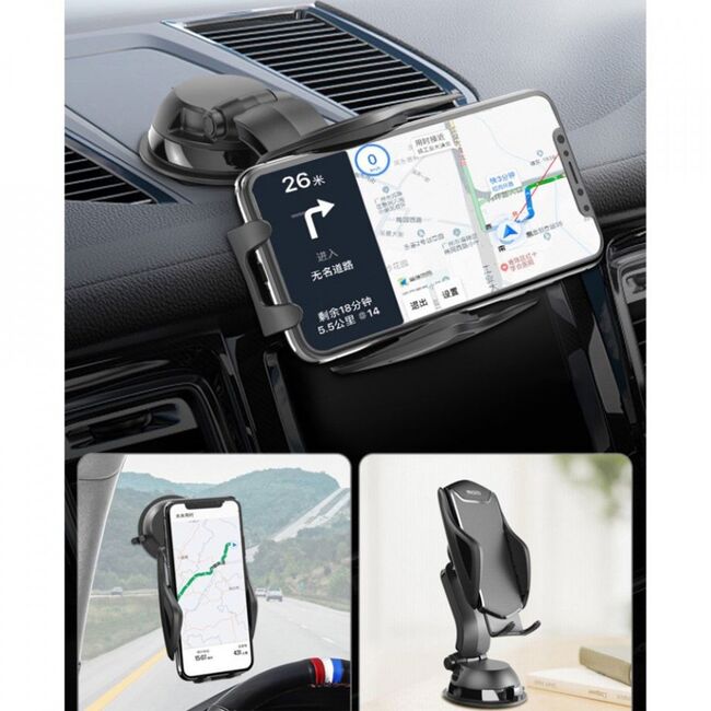 Suport telefon auto cu ventuza pentru bord / parbriz Yesido C99