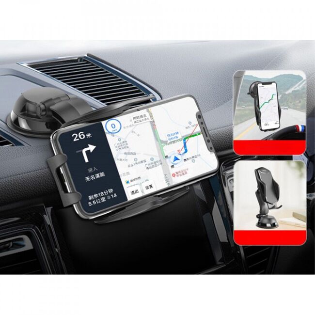 Suport telefon auto cu ventuza pentru bord / parbriz Yesido C99