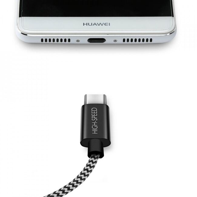 Cablu de date Dux Ducis K-One USB la Type-C, 3m, 2.1A, alb-negru