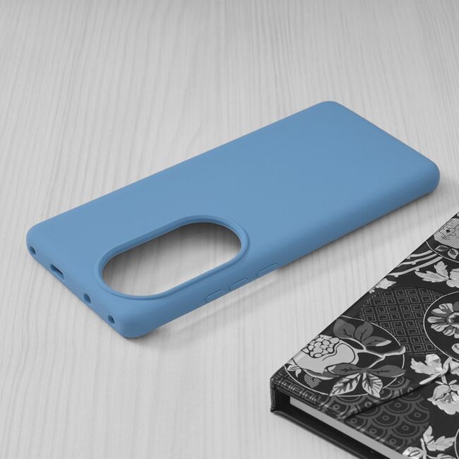 Husa huawei p50 pro din silicon moale, techsuit soft edge - denim blue