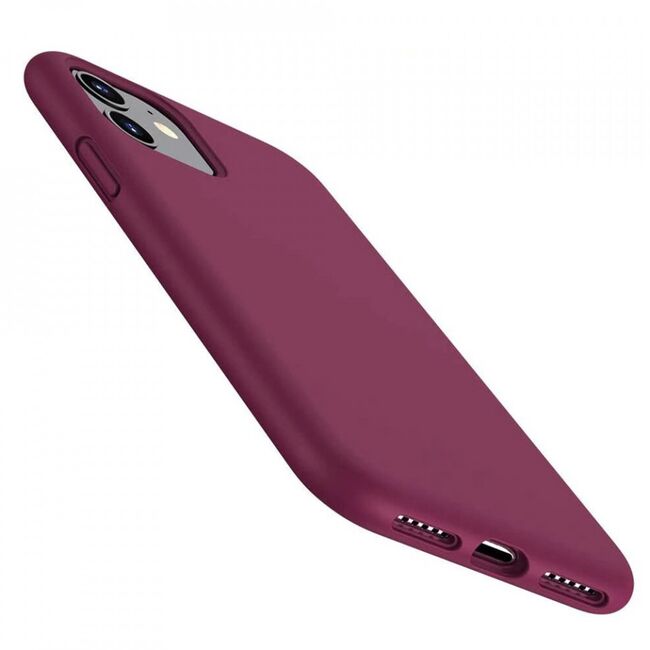 Husa iphone 12 / 12 pro din silicon moale, techsuit soft edge - plum violet