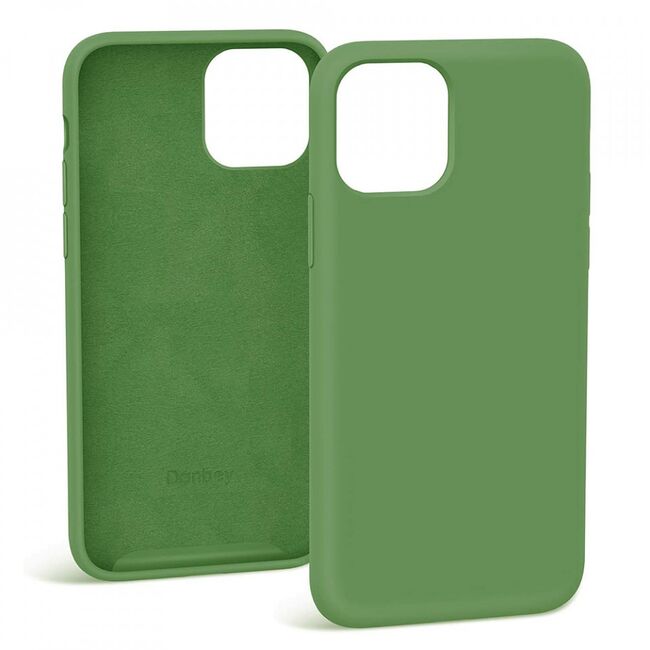 Husa iphone 12 pro max din silicon moale, techsuit soft edge - dark green