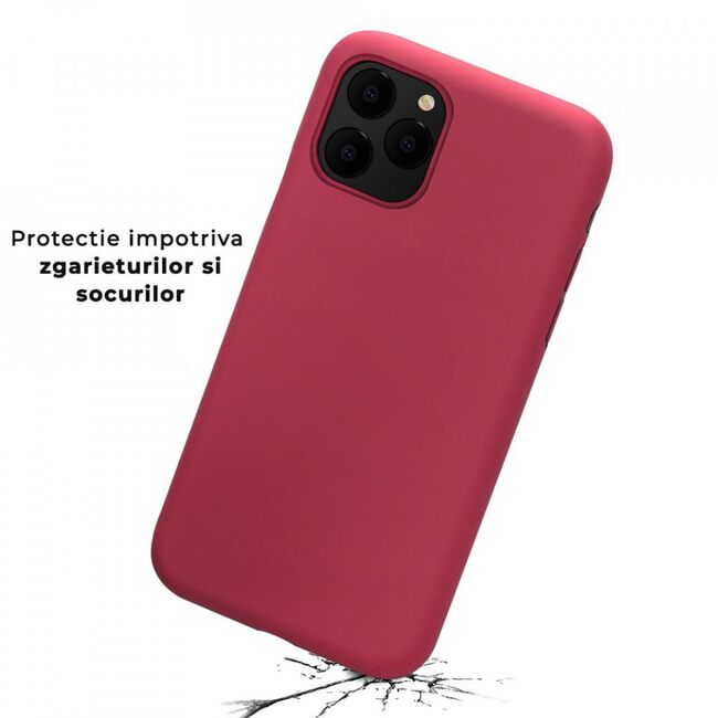 Husa iphone 12 pro max din silicon moale, techsuit soft edge - plum violet