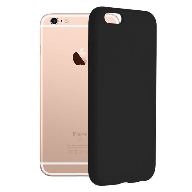 Husa iphone 6 / 6s din silicon moale, techsuit soft edge - negru