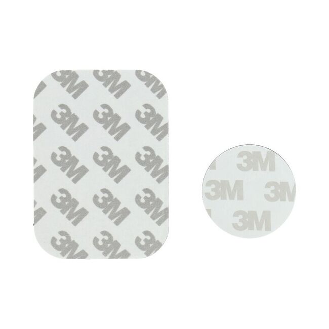 Placa metalica autoadeziva pentru suporturi magnetice [pachet 2x], din piele ecologica techsuit - negru