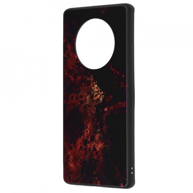Husa huawei mate 40 pro cu sticla securizata, techsuit glaze - red nebula