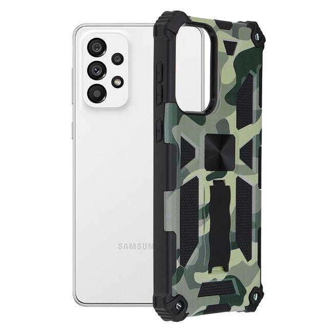 Husa samsung galaxy a73 5g, blazor series, techsuit - camo lime
