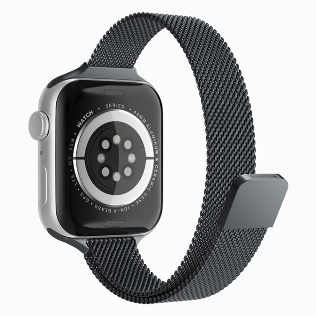 Curea Apple Watch 1 / 2 / 3 / 4 / 5 / 6 / 7 / 8 / SE (38mm / 40 mm / 41 mm) Techsuit, negru, W034