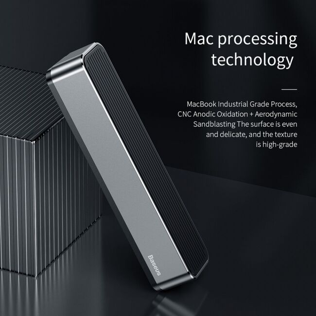 Suport numar telefon bord, moonlight, baseus - gri inchis